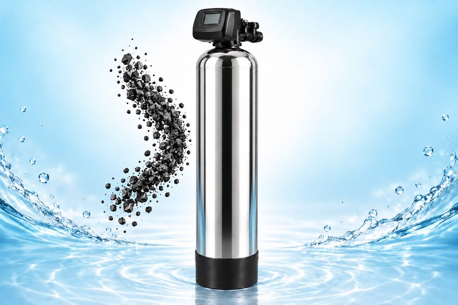 Single-stage activated carbon filtration system